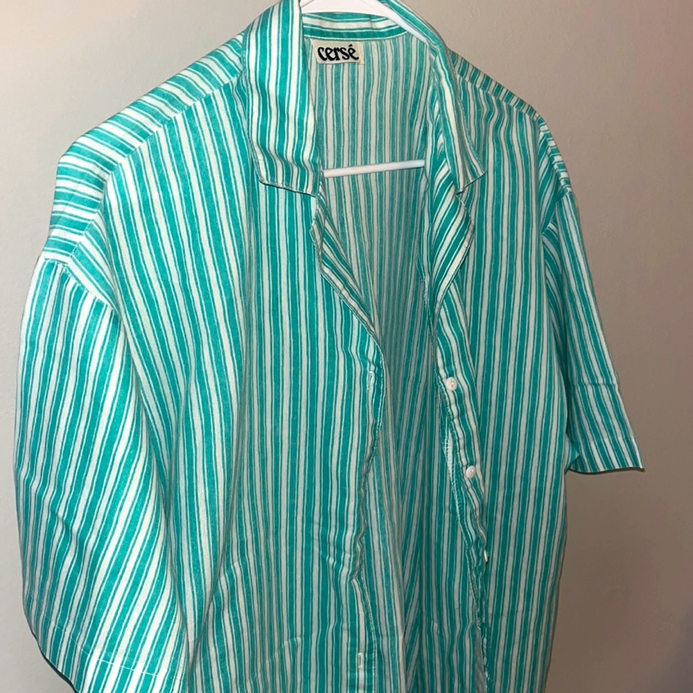 Vintage Linen European style summer blouse